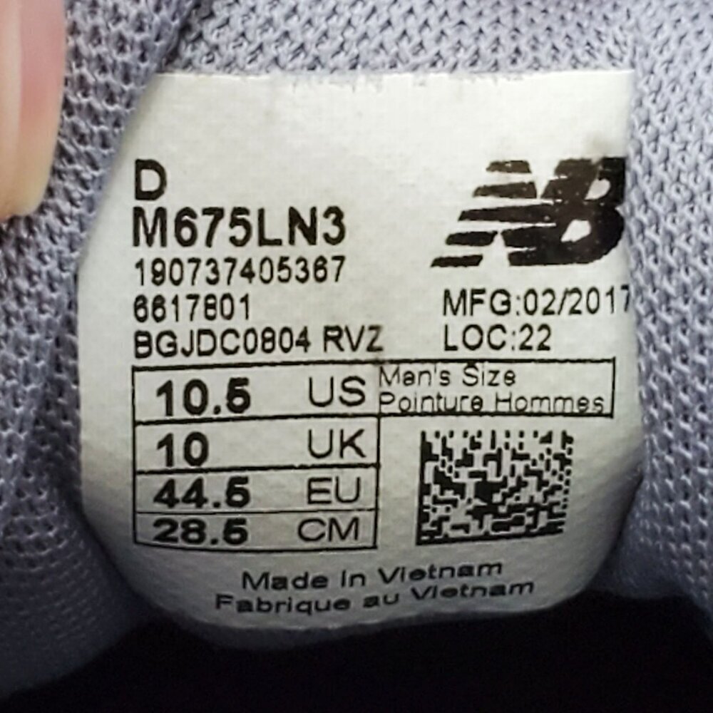 New Balance Mens 675 V3 Running Shoes Size 10.5 D Navy & Gray Acteva Midsole - Picture 3 of 10
